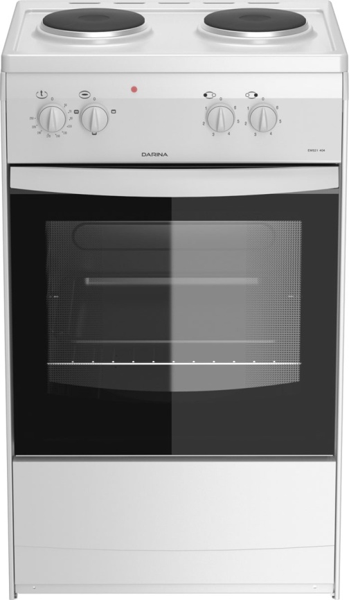 Электроплита Darina S EM 521 404 W 50 см, 45 л, 2 конфорки, белый фото 1