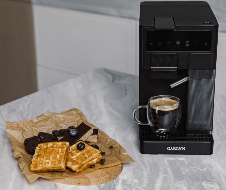 Кофеварка Garlyn Barista Compact, 1350 Вт, давление 20 бар, черный фото 21