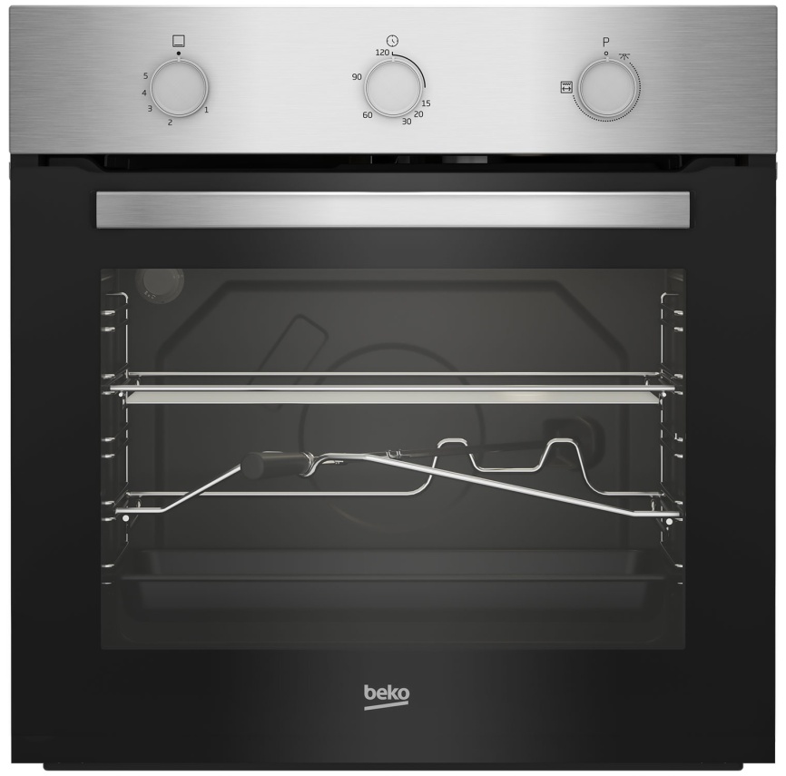 Газовый духовой шкаф Beko BBIGT21100X 59 см, 72 л гриль, серебристый фото 1