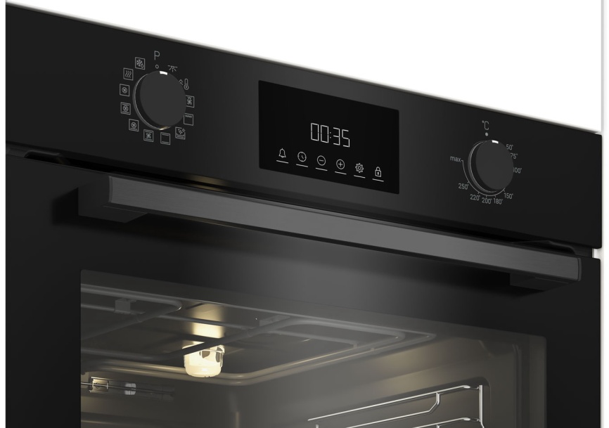 Электрический духовой шкаф Indesit IBFTE 3844 BL 59 см, 72 л, гриль и конвекция, черный фото 3