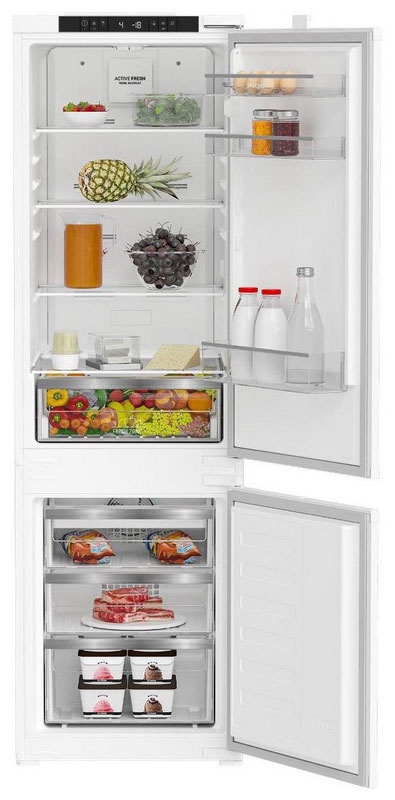 Встраиваемый двухкамерный холодильник Hotpoint HBT 18 No frost, белый фото 1