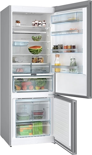 Двухкамерный холодильник Bosch KGN56LB31U No frost, черный фото 2