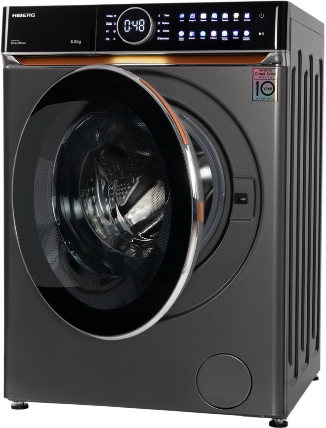 Стиральная машина Hiberg i-DDQ10 - 814 Sd 8 кг, темно-серый фото 7