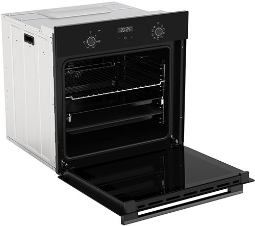 Электрический духовой шкаф Haier HOX-P09NTB 59 см, 76 л, гриль и конвекция, черный фото 2