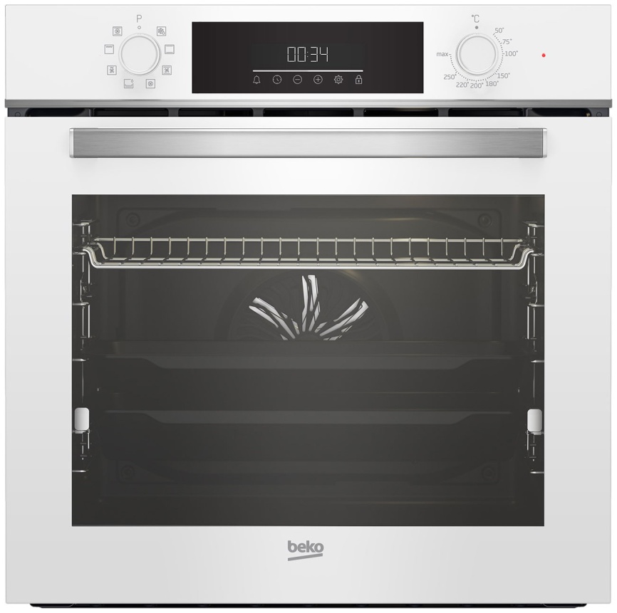 Электрический духовой шкаф Beko BBIM14300WMS 59 см, 72 л гриль конвекция, белый фото 1