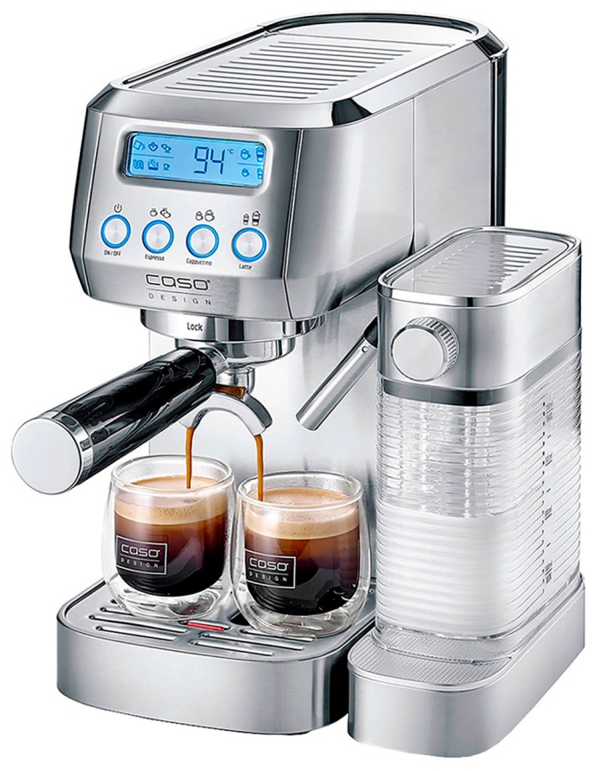 Кофеварка Caso Espresso Gourmet Latte, дисплей, с капучинатором фото 1