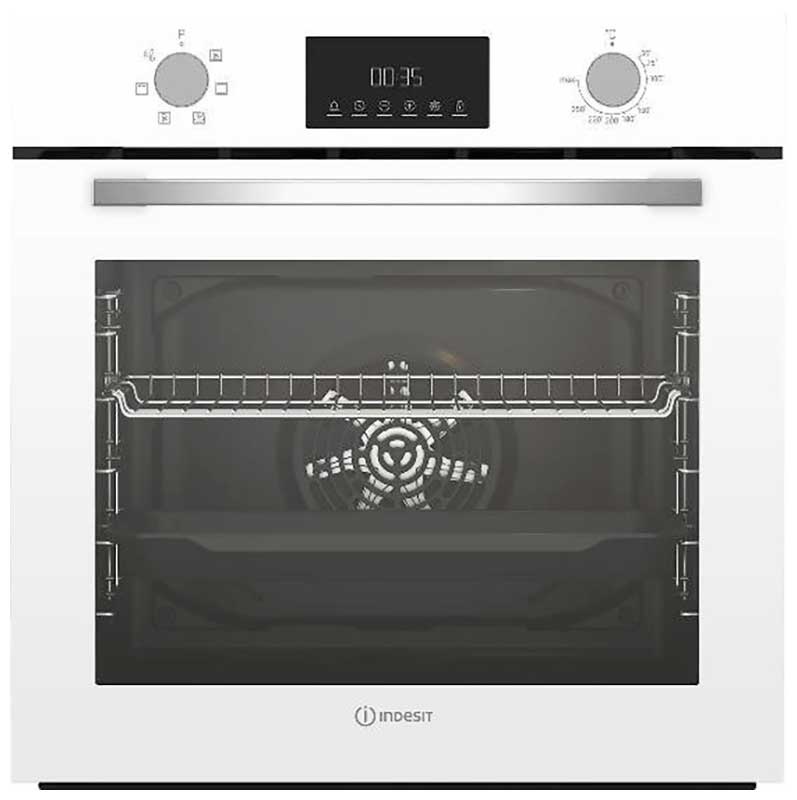 Электрический духовой шкаф Indesit IFE 3644 J WH 59 см, 72 л гриль конвекция, белый фото 1