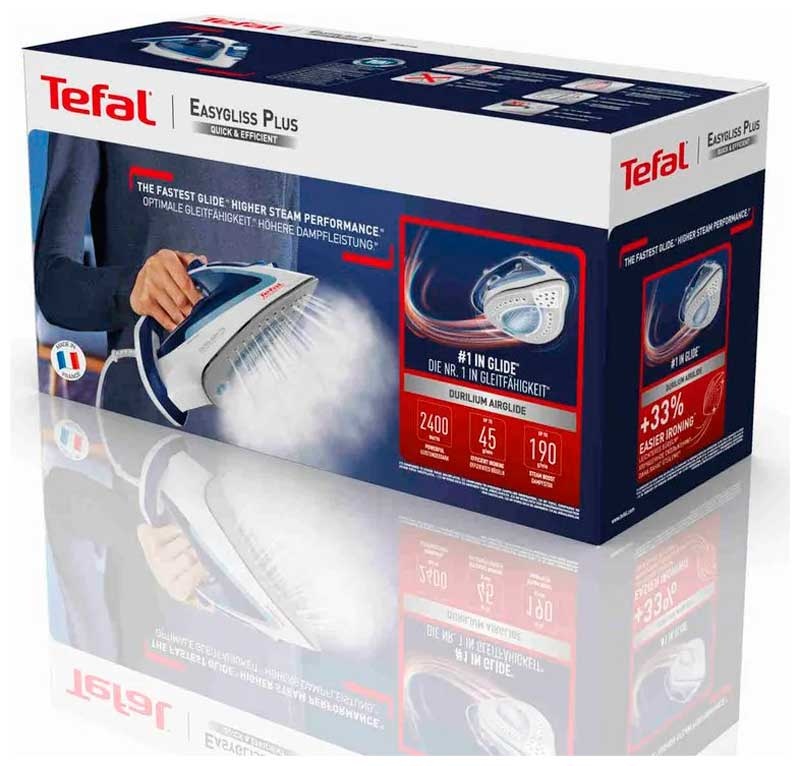 Утюг Tefal FV5715E0 Easygliss Plus, 2400 Вт, 270мл, бирюзовый фото 8