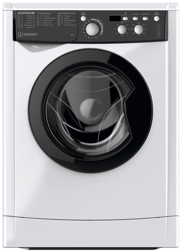 Стиральная машина Indesit EWUD 4105 BK CIS автомат 4 кг, белый фото 1