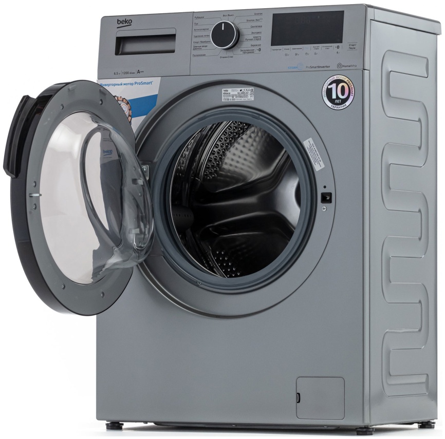 Стиральная машина Beko WSPE6H616S автомат 6,5 кг, серебристый фото 9
