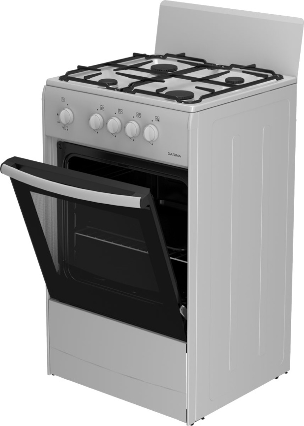 Газовая плита Darina S GM 441 001 W 50 см, 50 л, 4 конфорки, белый фото 5