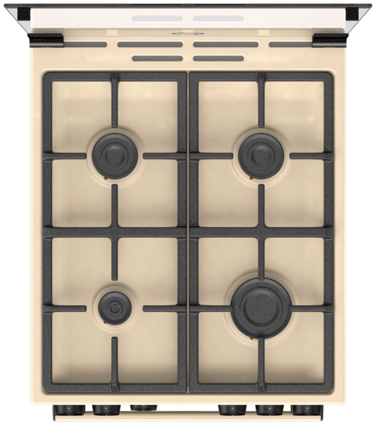 Газовая плита Gorenje GG5A21BEF 50 см, 70 л, 4 конфорки, бежевый фото 8