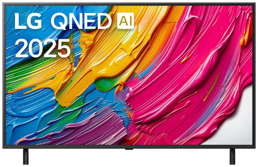 Телевизор LG 55QNED80A6A.ARUG, 55 дюйма, 4K Ultra HD, смарт ТВ, WebOS 25, черный фото 1
