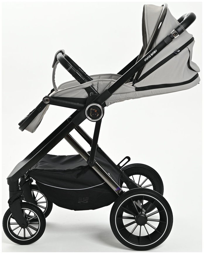  Коляска 2 в 1 Ining Baby KR350 light grey фото 6