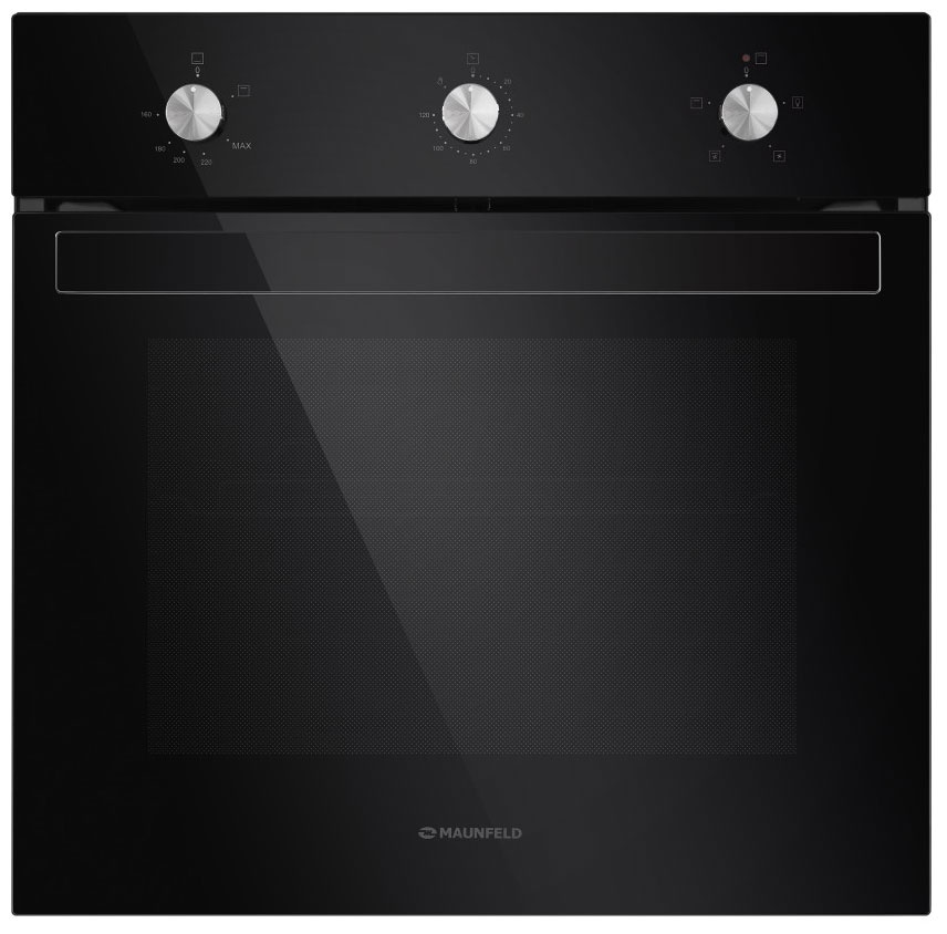 Газовый духовой шкаф Maunfeld EOGC604B 59 см, 60 л гриль конвекция, черный фото 1