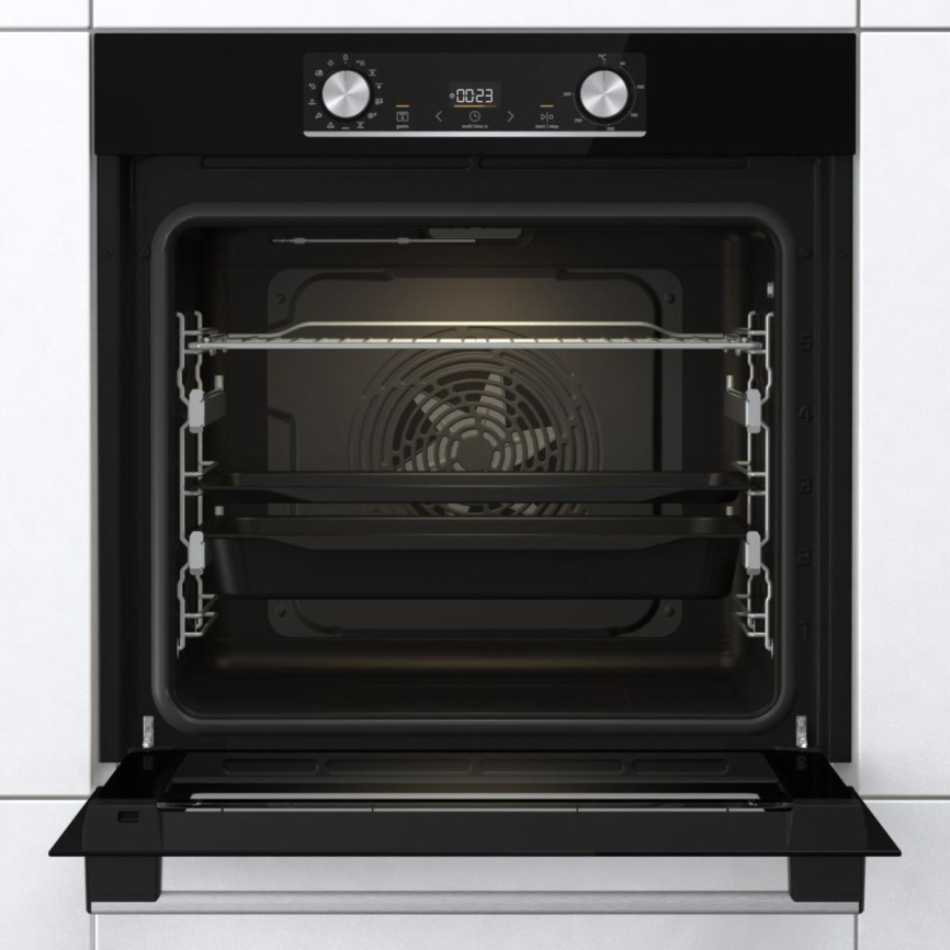 Электрический духовой шкаф Gorenje BOSX6737E09BG 59 см, 77 л, гриль и конвекция, черный фото 2