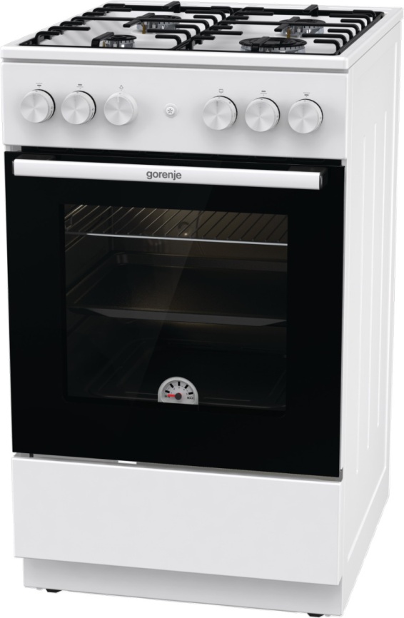 Газовая плита Gorenje GG5A12WH 50 см, 70 л, 4 конфорки, белый фото 5