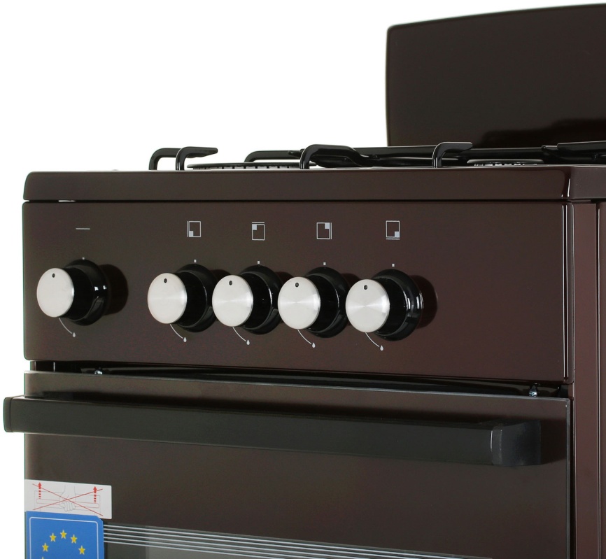 Газовая плита De luxe 5040.48г (щ)-014 50 см, 43 л, 4 конфорки, коричневый фото 4