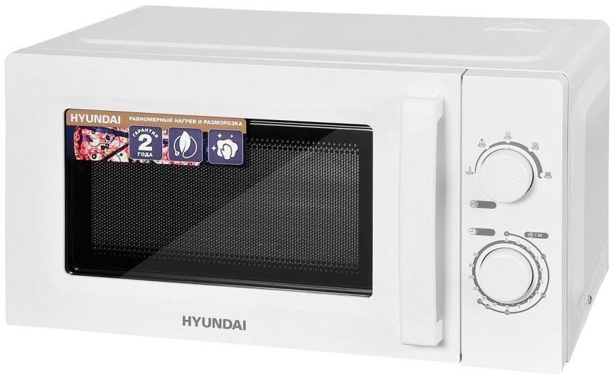 Микроволновая печь - СВЧ Hyundai HYM-M2005 20 л, 700 Вт, белый фото 2