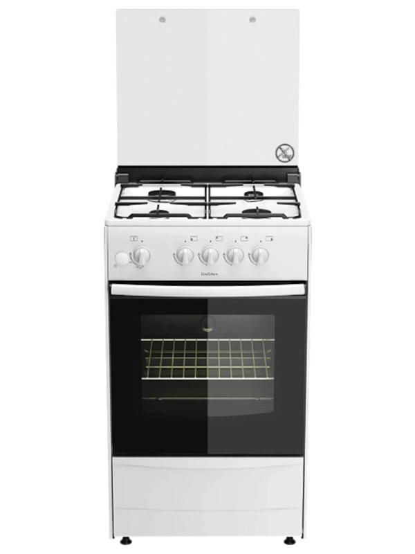 Газовая плита Darina 1B GM 441 105 W 50 см, 50 л, 4 конфорки, белый фото 1