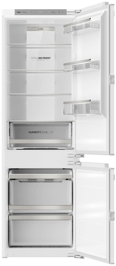 Встраиваемый двухкамерный холодильник Haier BCF3261WRU No frost, белый фото 1