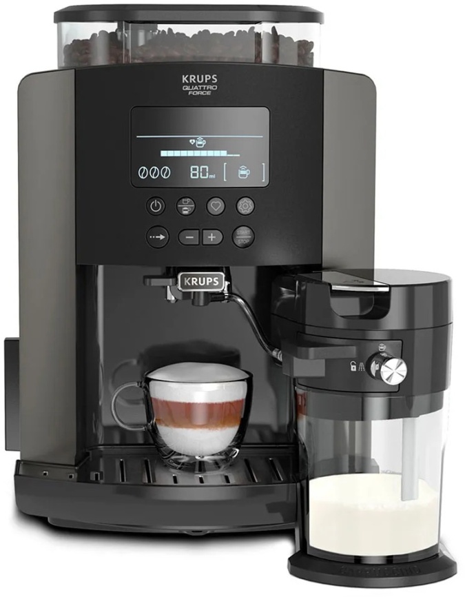 Кофемашина автоматическая Krups Arabica EA819E10 черный фото 1