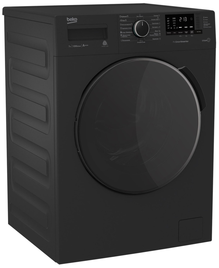 Стиральная машина Beko WSPE7612A автомат 7 кг, темно-серый фото 3