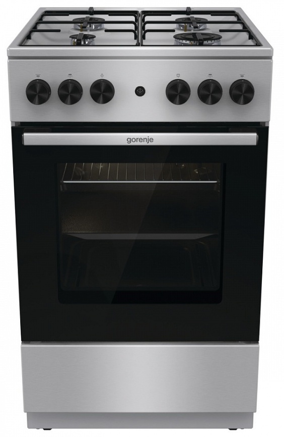 Газовая плита Gorenje GGI5A21XJ 61 л, 4 конфорки, серебристый фото 1