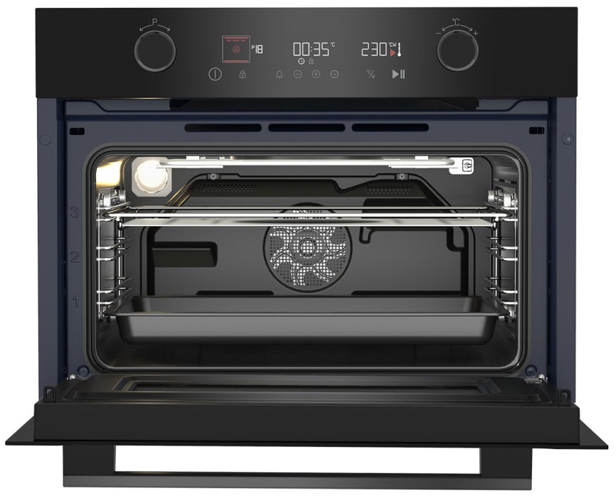 Электрический духовой шкаф Grundig GEKW12400B 59 см, 48 л, гриль и конвекция, черный фото 4