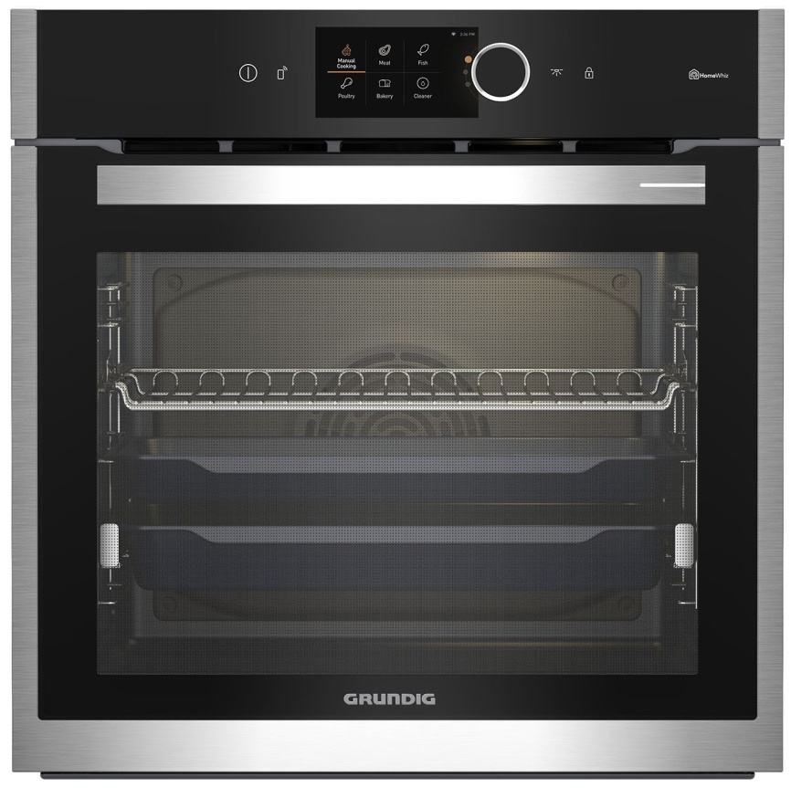 Электрический духовой шкаф Grundig GEBM19600BCHI 59 см, 71 л, гриль и конвекция, черный фото 1