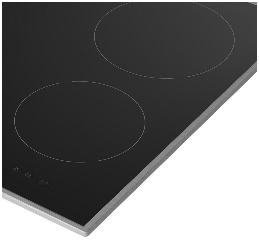 Электрическая варочная панель Hotpoint HR 6T2 X S 58 см, 4 конфорки стеклокерамика, черный фото 6