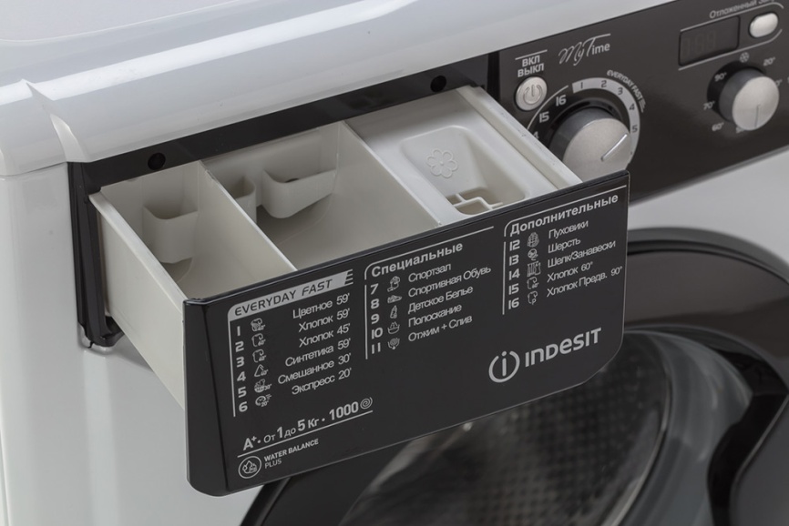 Стиральная машина Indesit EWSD 51031 BK CIS 5 кг, белый фото 6