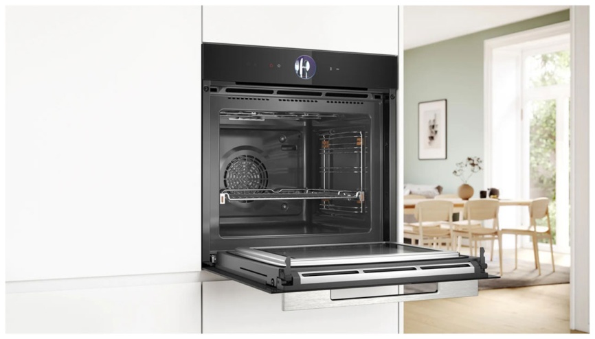 Электрический духовой шкаф Bosch HMG776NB1 59 см, 67 л, гриль и конвекция, черный фото 3