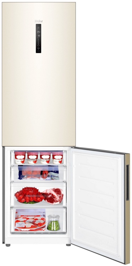 Двухкамерный холодильник Haier C4F640CCGU1 No frost, кремовый фото 5