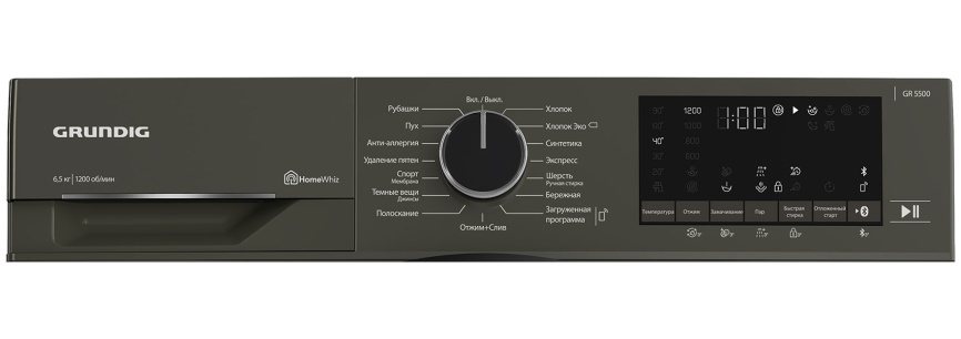 Стиральная машина Grundig GW5 P56H21 M 6,5 кг, серый фото 4