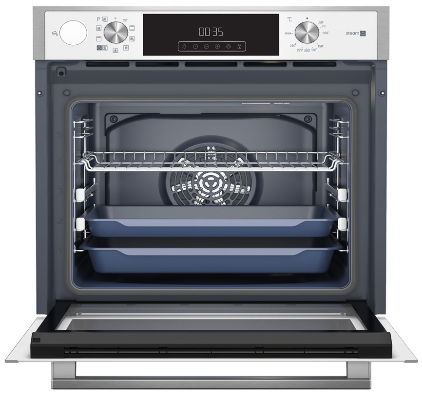 Электрический духовой шкаф Hotpoint FE8 S832 JSH WH 59 см, 72 л гриль конвекция, белый фото 2