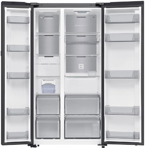 Холодильник Side-by-Side Samsung RS80F65M1WWR,  система No Frost, белое стекло фото 2