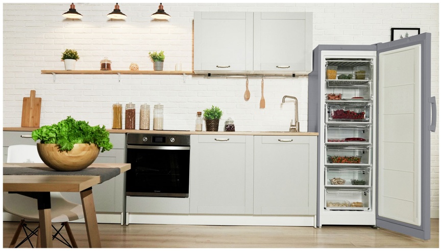 Морозильник Indesit DSZ 5175 G A 261 л, серебристый фото 4