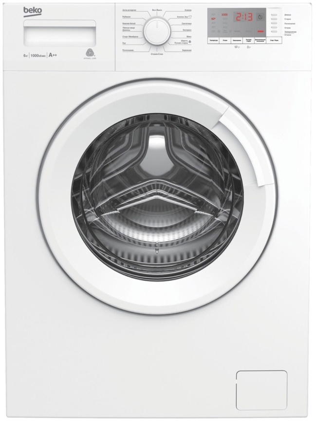 Стиральная машина Beko WRE6512BWW автомат 6 кг, 60 см, белый фото 1