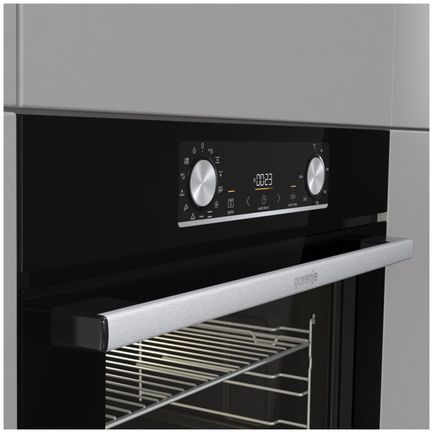 Электрический духовой шкаф Gorenje BOX6737E01BG 59 см, 77 л, гриль и конвекция, черный фото 6