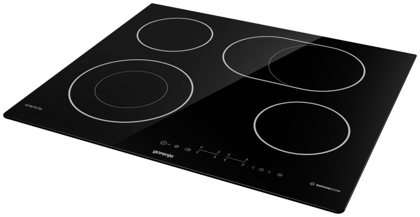 Электрическая варочная панель Gorenje ECT643SYB 59 см, 4 конфорки стеклокерамика, черный фото 2