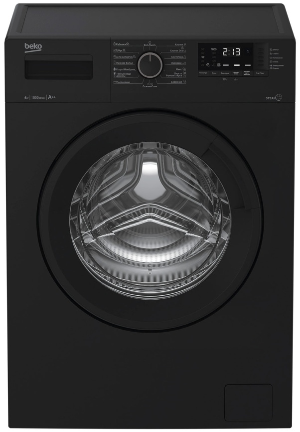 Стиральная машина Beko WSRE6512ZAA автомат 6 кг, темно-серый фото 1