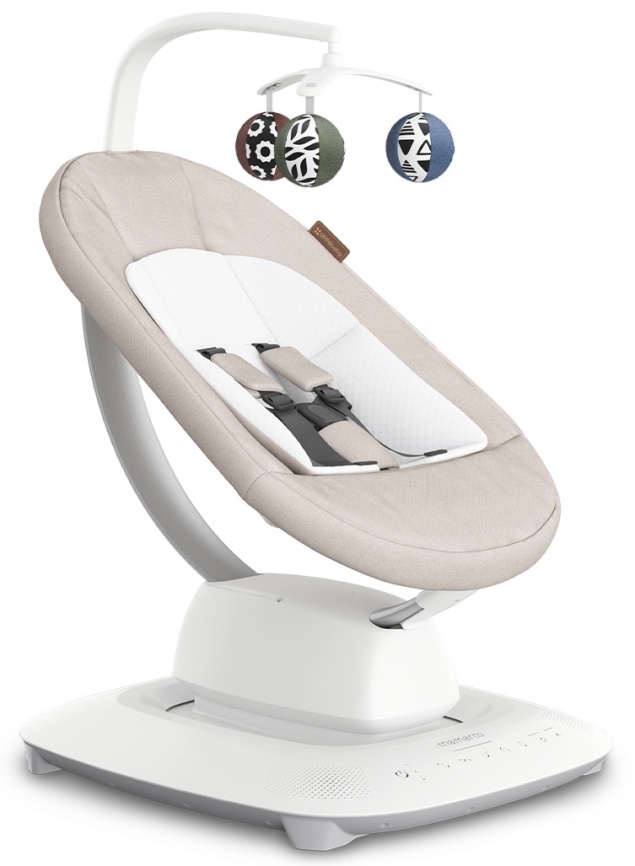 Шезлонг для новорожденных UPPAbaby (4moms) Mamaroo Charlie - Sand Melange (2001-MRO-EU-CHR) фото 1