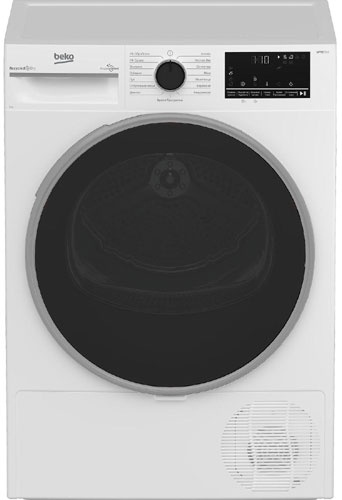 Сушильная машина с тепловым насосом Beko B3T4723, 7 кг, отложенный старт, белый фото 1
