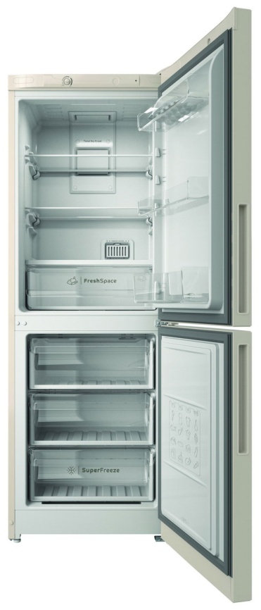 Двухкамерный холодильник Indesit ITR 4160 E No frost, бежевый фото 2