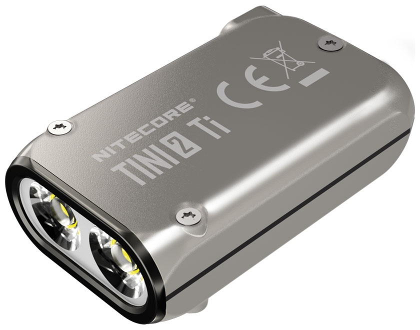Наключный фонарь Nitecore TINI2 Ti OSRAM P2 x 2 Titan 500 Люмен 60 часов 83 метра USB-C фото 2