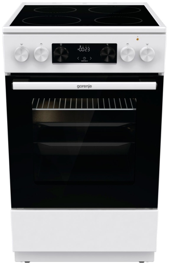 Электроплита Gorenje GEC5C42WG 50 см, 70 л, 4 конфорки, белый фото 1