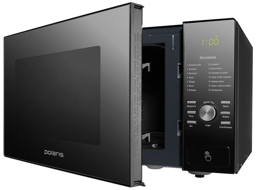 Микроволновая печь - СВЧ Polaris PMO 2303DG RUS, чёрный фото 2
