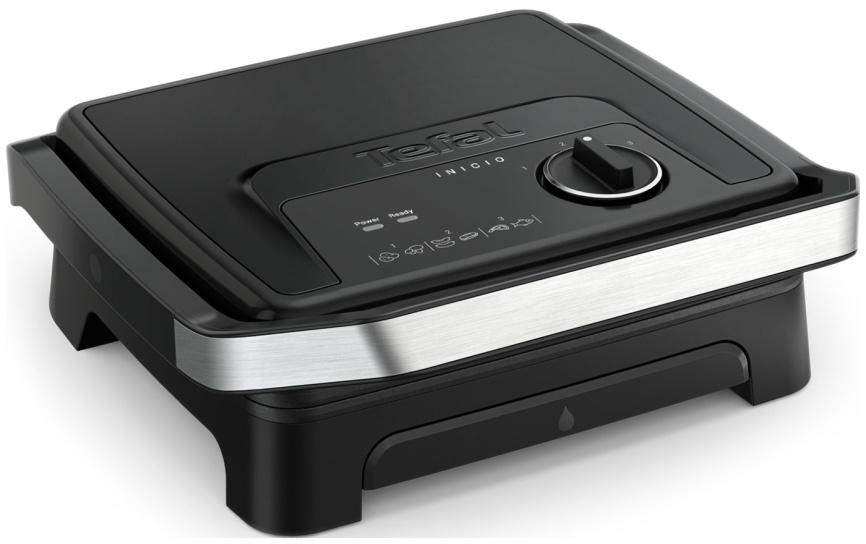 Гриль электрический Tefal Inicio Adjust 2 в 1 (GC2728E0), черный фото 1