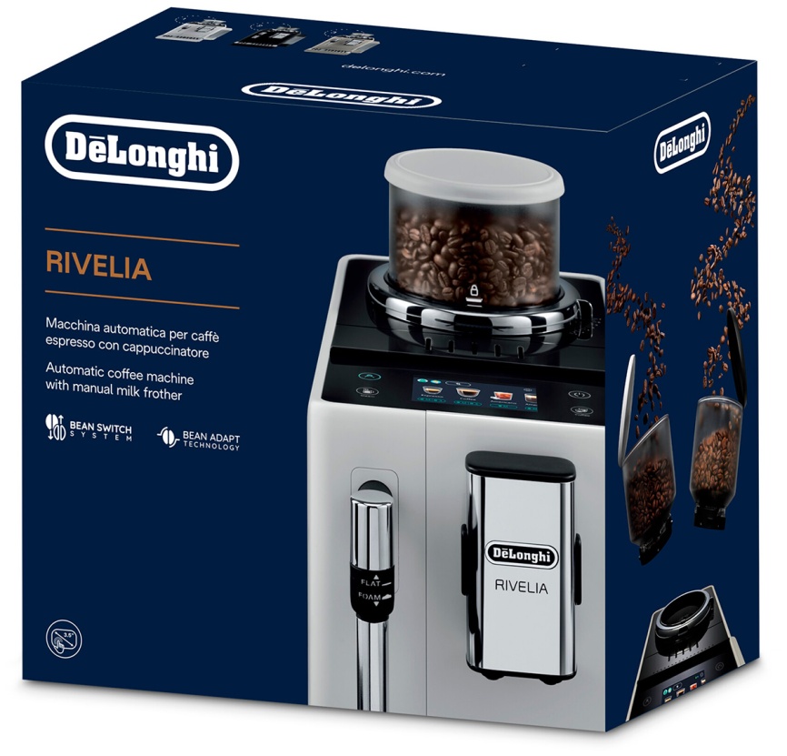 Кофемашина автоматическая De’Longhi EXAM440.35.W Rivelia, кофемолка, автоотключение фото 8